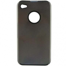 Silicon Case Aluminium Metal Duo Grijs voor Apple iPhone 4