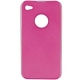 Silicon Case Aluminium Metal Duo Roze voor Apple iPhone 4