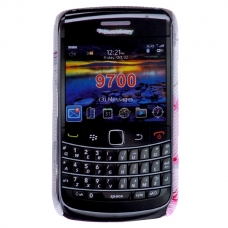 Hard Case Flower Design Wit/Pink voor BlackBerry 9700 Bold