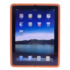 Silicon Case Cirkels Design Oranje voor Apple iPad2