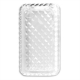 TPU Silicon Case Transparant Ruiten Design Wit voor iPhone 4/ 4S