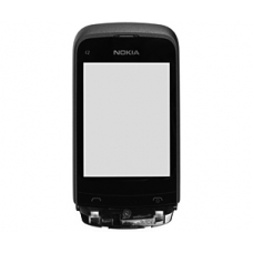 Nokia C2-02/C2-03 Frontcover en Touch Unit Zwart