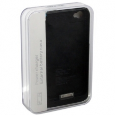 Hard Case met Externe Batterij (1900mAh) Zwart voor iPhone 4/ 4S