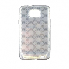 TPU Silicon Case Cirkel Design Wit voor Samsung i9100 Galaxy S II