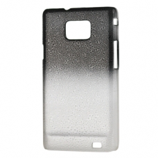 Hard Case Druppel Design Transparant Zwart voor Samsung i9100 Galaxy S II