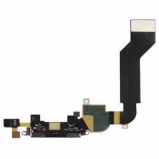 Apple iPhone 4S Systeem Connector Zwart met Flex Kabel