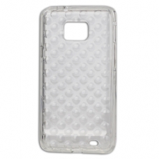 TPU Silicon Case Stippen Design Transparant voor Samsung i9100 Galaxy S II