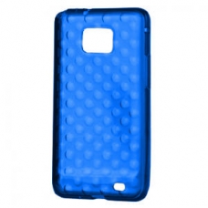 TPU Silicon Case Stippen Design Blauw voor Samsung i9100 Galaxy S II