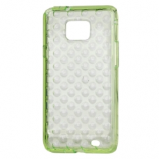 TPU Silicon Case Stippen Design Groen voor Samsung i9100 Galaxy S II