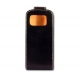 Leder Beschermtasje Verticaal Flip Zwart voor Nokia N97 (Bicolor)