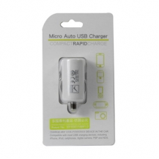 USB Autolader Mini (1000 mAh) Wit