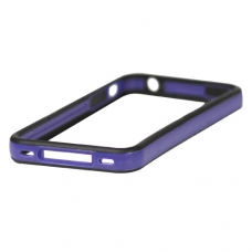 TPU Silicon Bumper 2-Tone Zwart/Donkerblauw voor Apple iPhone 4/ 4S