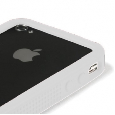 TPU Silicon Bumper Grip Wit voor iPhone 4