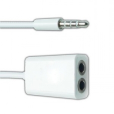 Earphone Stereo Splitter Kabel (3.5mm) Wit