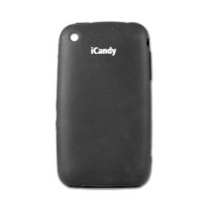 iCandy Silicone Case Zwart met Logo voor iPhone 3G/ 3GS