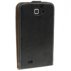 Leder Beschermtasje Magnetic Flip Zwart voor Samsung N7000 Galaxy Note
