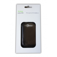 HTC TPU Silicone Case TP C610 Transparant Zwart voor HTC Wildfire S 