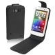 Leder Beschermtasje Magnetic Flip Zwart voor HTC Sensation XL