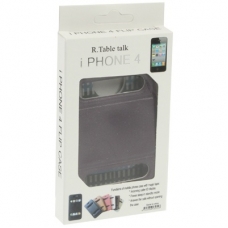 R.Table Talk SlimCase Leder Vertical Flip Paars voor Apple iPhone 4/ 4S