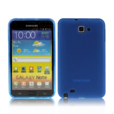 TPU Silicon Case Transparant Mat Blauw voor Samsung N7000 Galaxy Note