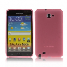 TPU Silicon Case Transparant Mat Pink voor Samsung N7000 Galaxy Note