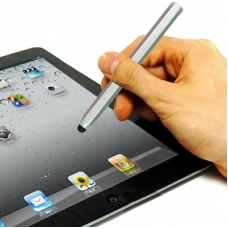 Metal Soft Touch Stylus Pen (Potlood Vorm) Zilver voor Capacitieve Touch Screen