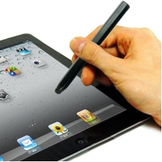 Metal Soft Touch Stylus Pen (Potlood Vorm) Zwart voor Capacitieve Touch Screen