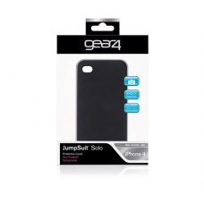 Gear4 Silicone Case JumpSuit Solo Zwart voor iPhone 4/ 4S