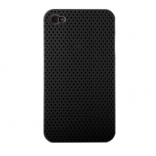 Hard Case UltraThin (0.74mm) Mesh Perforated Zwart voor Apple iPhone 4/ 4S