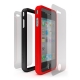 Cygnett Snaps Duo Silicone Frames (Set) Zwart en Rood voor iPhone 4