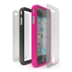 Cygnett Snaps Duo Silicone Frames (Set) Zwart en Roze voor iPhone 4