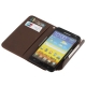 Leder Beschermtasje Book Bruin voor Samsung N7000 Galaxy Note