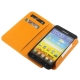 Leder Beschermtasje Book Gebroken Wit voor Samsung N7000 Galaxy Note