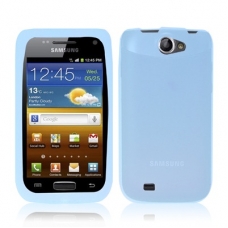Silicon Case Transparant Blauw voor Samsung i8150 Galaxy W