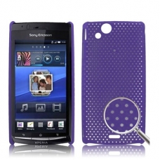 Hard Case Perforated Grid Paars voor Sony Ericsson XPERIA Arc