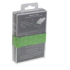 Hard Case Ultra Thin met Externe Batterij (2200mAh) Zwart voor iPhone 4/ 4S