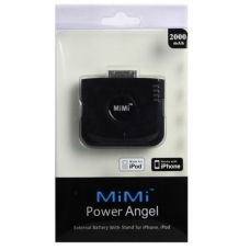 Externe Batterij MiMi (2000mAh) en Stand Zwart voor iPhone/ iPod