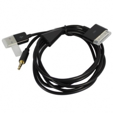 AUX Auto Stereo Audio kabel Zwart voor Apple iPhone/ iPad/ iPod