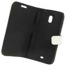 Leder Beschermtasje Book Croco Design Wit voor Samsung i9250 Galaxy Nexus