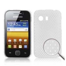 Hard Case Perforated Mesh Wit voor Samsung S5360 Galaxy Y
