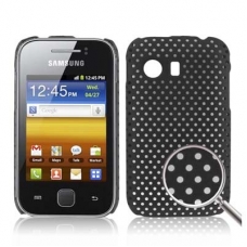 Hard Case Perforated Mesh Zwart voor Samsung S5360 Galaxy Y