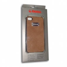 Krusell Hard Case Luna UnderCover Nubuck Bruin voor Apple iPhone 4