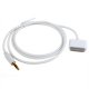 Auto Audio Kabel Wit voor iPhone 4 (1M)
