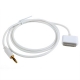 Auto Audio Kabel Wit voor iPhone 4 (1M)