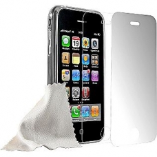 Largus QDOS Hard Case Jet Zwart & Displayfolie voor Apple iPhone 3G/ 3GS