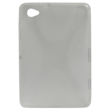 TPU Silicon Case X Design Transparant voor Samsung P6800 Galaxy Tab 7.7