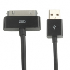 USB Data Kabel Zwart (200 cm) voor Apple iPhone/ iPad/ iPod Touch