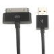 USB Data Kabel Zwart (200 cm) voor Apple iPhone/ iPad/ iPod Touch