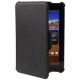 Lederen Beschermtas Flip met Houder Zwart voor Samsung P6800 Galaxy Tab 7.7