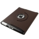 Lederen Hard Case met Roterende Stand en Smart Cover Bruin voor Apple iPad3